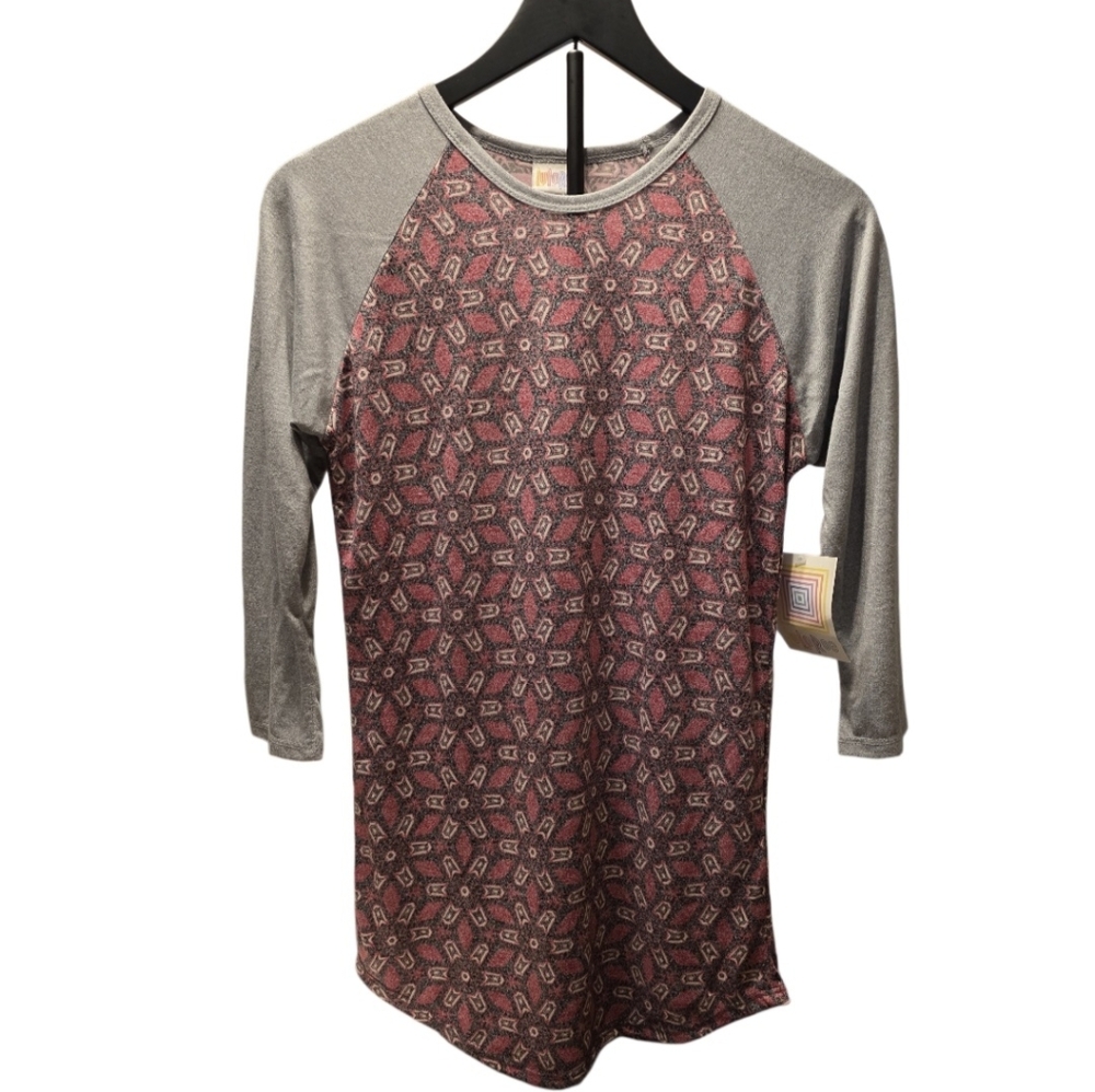 XS Lularoe Randy Baseball Style 3/4 Sleeve Top NWT Unisex